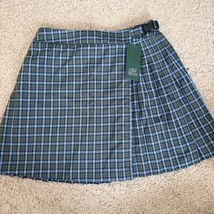 Plaid Blue and Green Women's Skirt